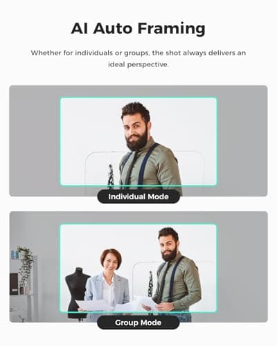 OBSBOT Meet SE 1080P 100FPS AI Webcam for PC & Laptop | AI Framing & Autofocus, 1/2.8″ Sensor, Gesture Control, Beauty Mode, Staggered HDR | Webcam for Streaming, Meetings & Video Calls (White) 4