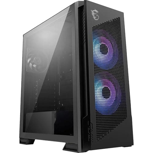 MPG Velox 300R Airflow PZ - Mid-Tower Gaming PC Case - 160 mm Dual Layer Blades Fan - Supports up to 360 mm Radiator - EZ DIY Features - Back-Connect ATX Motherboard Support