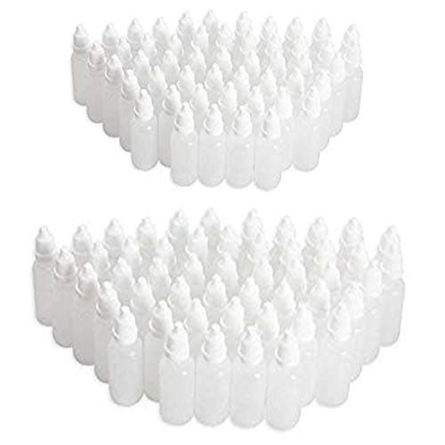 DIY Crafts Pack Of 10 Pcs, Combo Offer, Clear 5ml/10ml White Plastic Empty Squeezable Dropper Bottles Eye Liquid Droppe(Pack Of 10 Pcs, Combo Offer)