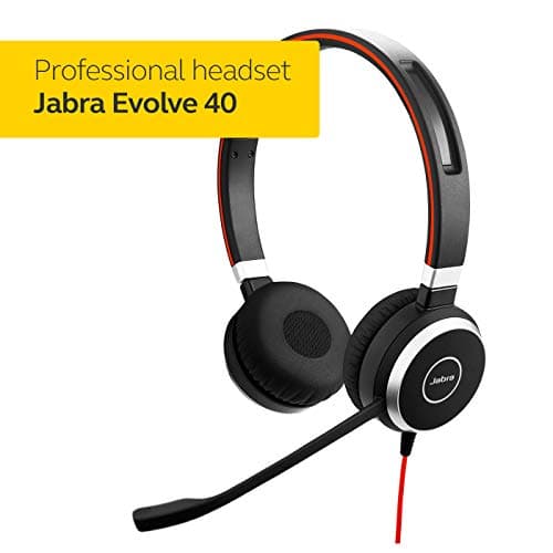 Jabra Evolve 40 UC Wired Over The Ear Headset with Mic (Black) 3