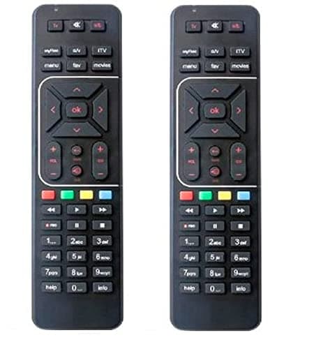 Skadioo Compatible Remote for Airtel Set Top Box | Airtel DTH Remote - 1 Year Warranty, Black (2-Piece Set)