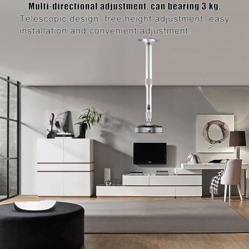 CAMANGLE Universal Projector Ceiling Mount, Adjustable Wall Projector Hanging Bracket, Extendable Video Projector Wall Mount Bracket (Size - 30-60cm) 5