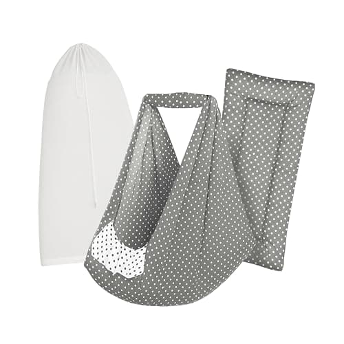 beetot Baby Cradle Set Swing/Jhula (Thottil Cloth, Palna, Dolna) | Hanging Cradle Cloth with Removable Padand Mosquito Net | Up to 15 kg | CRA-MELANCHI DOT
