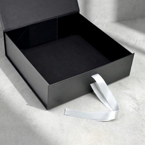 RBS®- LARGE Gift Box (34 x 33 x 10cm) Gift boxes for Packaging (1 Pack) Hamper Boxes for Gift Holds Upto 10 kg Gift Packing Box Gift Boxes for Gifting Hamper Box (L -Black Rainbow Floral) 5