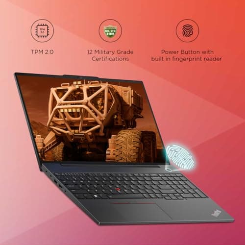 Lenovo ThinkPad E16 Intel Core i5 13th Gen 16" WUXGA IPS 300 Nits Thin and Light Laptop (8GB RAM/512GB SSD/DOS/FPR/Graphite Black/1Y Premier Support/1.77 kg), 21JN004GIG 4