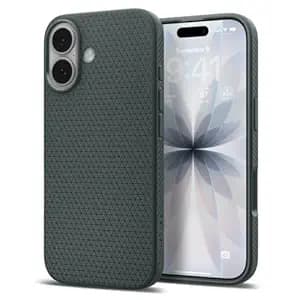 Spigen Liquid Air Back Cover Case for iPhone 17, Durable Protection, Air Cushion Technology - TPU | Abyss Green