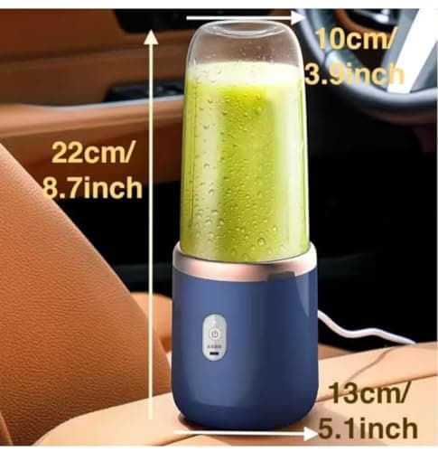 Portable Blender with 6 Blades, USB Rechargeable, 1500mAh Battery, Powerful Blending Modes, Mini Smoothie and Juice Maker, (Multicolour) 2