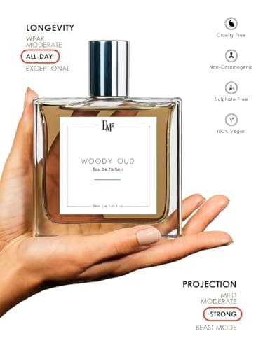 EM5 Woody Oud Unisex EDP Perfume Spray for Men & Women | Woody Oud Spicy Fragrance | Day & Night Spray | Strong and Long Lasting Perfume. 4