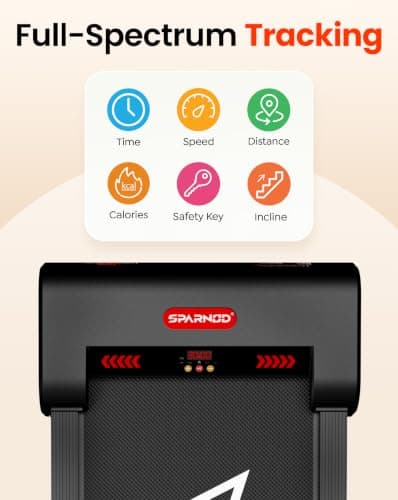 Sparnod Fitness STH-3011 Walking Pad Treadmill for Home Use, 2.5 HP Motor, Speed 1–12 km/h, 13% Auto Incline, Foldable, Remote Control, Safety Lock, Shock Absorption System, Max User Weight 120 Kg 3
