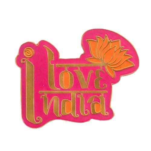 The Tie Hub Love India Lapel Pin Brass Lapel Pin for Men & Women, Statement Accessory