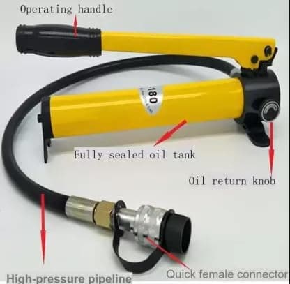 Hartley® HY RSC+2050-180 Hydraulic Cylinders Jack Solid with Hand Pump Single Acting Hydraulic Ram Cylinder 50mm Hydraulic Lifting Cylinders, (20T 2Inch) 4
