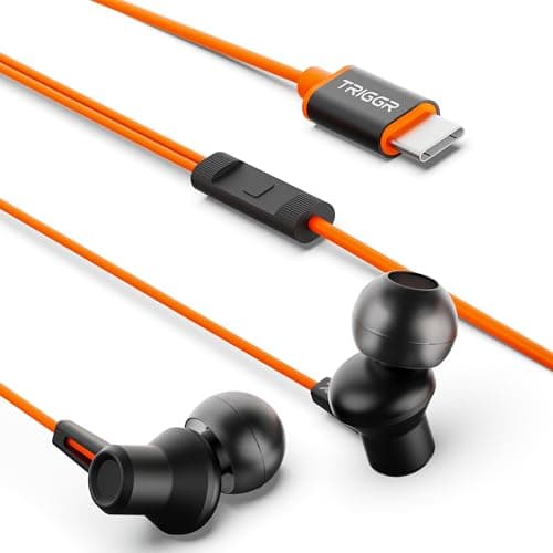 TRIGGR Zing Type-C Wired Earphones with 13mm Driver, in-line Controls, Rich Bass, Mic Wired (Midnight Blaze, in The Ear)