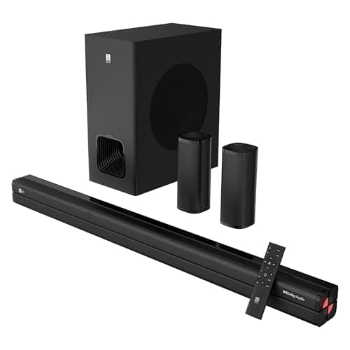 iBall Cinebar 560 800W Soundbar, True 5.1 CH, Dolby Audio, Wireless Subwoofer & Satellites, Triple Driver Audio, 20.32cm Subwoofer, BT v5.3, HDMI ARC, USB, AUX, LED Display, Wall Mountable, EQ Modes