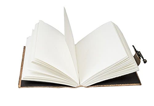 ALCRAFT Handmade Leather Journal Notebook The Journey on front conver | Customized Name/Date/Logo Personalized Customized Vintage Dairy (7 * 5 Inches) 4