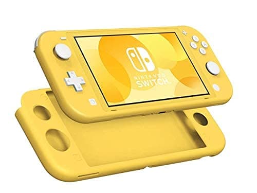 TMG Protective Case Cover for Nintendo Switch Lite, Silicone Protective Rubber Cover, Shock-Absorption Anti-Scratch Non-Slip Case for Nintendo Switch Lite Console - Turquoise (Yellow)