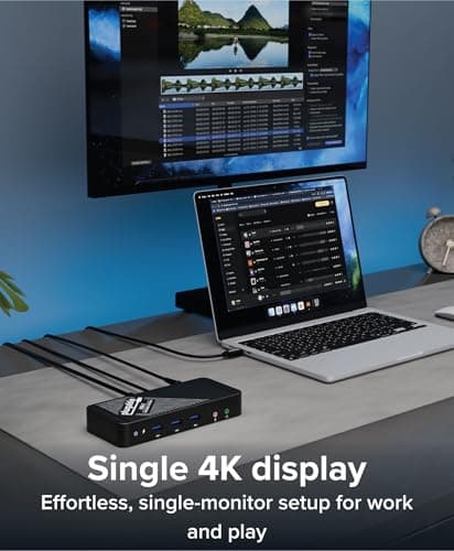 Plugable USB-C Docking Station for Specific Windows, MacBook, Chromebook, and Linux USB-C and Thunderbolt 3 Systems (4K@30Hz/1080P@60Hz HDMI, 60W Charging on Supported Systems) 3