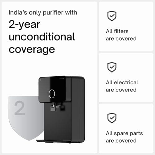 Native M1 Water Purifier by Urban Company | 10-Stage RO+UV+Copper+Alkaline+Mineraliser | No Service for 2 Years | India's Only 2-year Unconditional Warranty 4