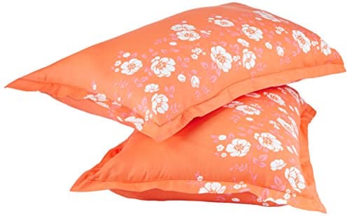 Amazon Brand - Solimo Jasmine Zest 144Tc 100% Cotton Double Bedsheet With 2 Pillow Covers, Peach, Floral | 144 TC 5