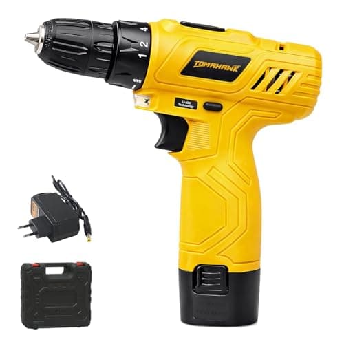 TOMAHAWK® 12V Cordless Drill/Screwdriver | 10mm (⅜”) Keyless Chuck | 2-Speed (350/1350 RPM) | Single Battery 1.5Ah | 28Nm Torque | LED Light | For Home, DIY, Wood & Metal Work