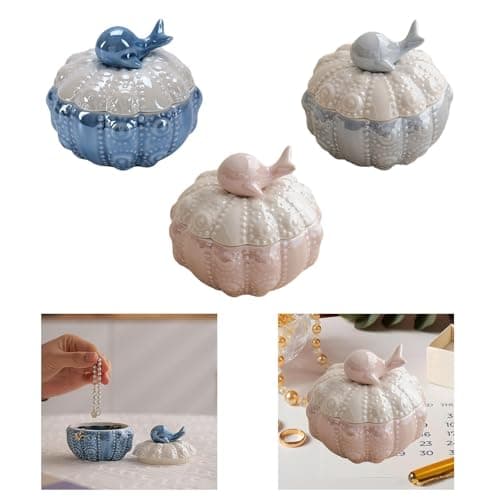 ZOOMELLA Jewelry Storage Case Modern Trinket Case Ring Case for Dresser Dorm Bathroom Blue|Trinket Boxes| Trinket Boxes 4