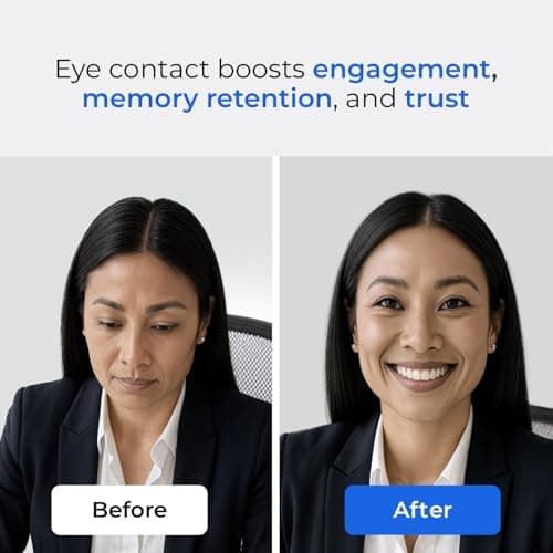 iContact Camera Pro 4K HD Webcam with Eye Contact, Noise Cancelling Mic, Plug and Play USB for Mac & PC Zoom, Skype, Teams, Conferencing and Video Calling 2