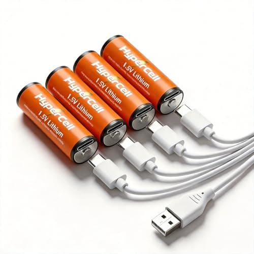 Hypercell® AA Rechargeable Batteries | 1.5V High Capacity 𝕃𝕚𝕥𝕙𝕚𝕦𝕞 3000 mWh | Dual Fast Charge (USB‑C Direct + Wireless Charge),1500+ Cycles| 15‑Year Lifespan| OEM 3 Years Warranty| Made in U.S 2