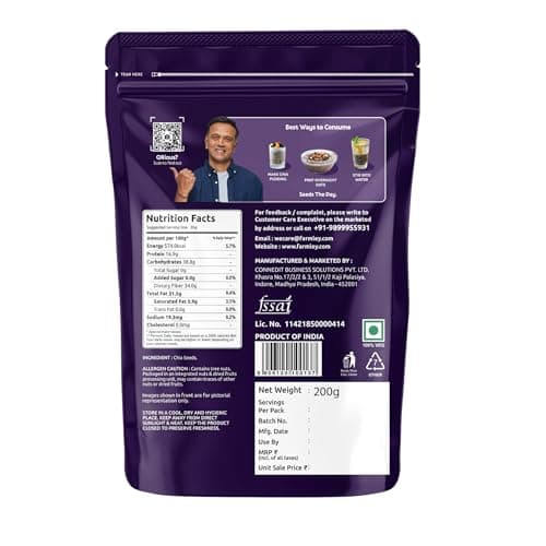 Farmley Edible Seeds Combo 600 g | Chia Seed + Sunflower Seed + Pumpkin Seed I Superfood Mix for Healthy Eating | Rich in Protein & Fiber (200g each) 2
