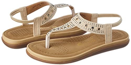 Bata Comfit Diamonte E Women's Beige Sandals - 8 UK (6618942) 2