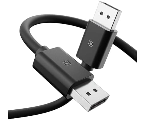 GANIX 4K Resolution Display port 1.4 DP to DP Display port Cable for Monitor, Personal Computer, Laptop, Projector 6 ft (Black, 1.8m) 2