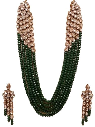 SareeSwarg Alloy Fashion Jewellery Necklace Set with Earing for Women Girls