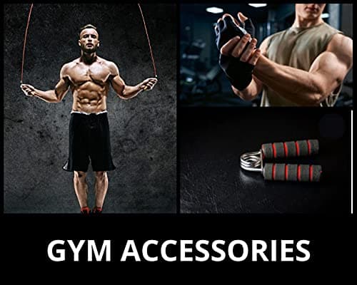 BULLAR Home Gym Set, Home Gym Combo, Home Gym Equipments for Men, Home Gym Kit with 16Kg Weight Plates, 5ft Straight Rod and 3ft curl Rod, 1 Pair Dumbbell rods & Accessories 6