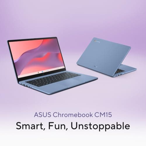 ASUS Chromebook CM1505 (2026), Smartchoice, MediaTek Kompanio 540 Processor, 4GB RAM, 64GB SSD, FHD, 15.6"(39.6 cm), 60Hz, Chrome OS, Fabric Blue, 1.49 Kg, CM1505CM4A-S70080, Thin & Light Laptop 2