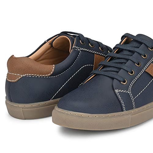 Centrino Casual Sneakers for Men | Stylish Lace-Up Sneakers with Cushioned Insole | Comfortable Walking Shoes with Rounded Front & Anti-Skid Sole (4457) Navy 3