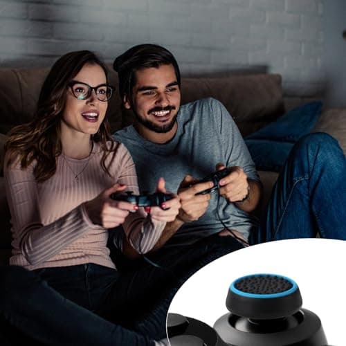 OIVO INDIA 12Pcs Black Multicolor Silicone Thumb Grip Stick Replacement Caps for PS5,PS4,PS3, Xbox One X/S Series, Xbox 360 Controller(6 Pairs) 6