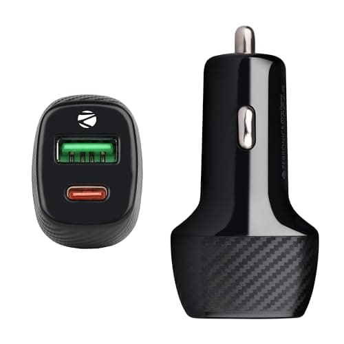 ZEBRONICS CC48 Car Charger with 48 Watts Rapid Charge, Dual Output Ports (USB + Type C PD), Compact Design, Built in Protections, LED Indicator 2