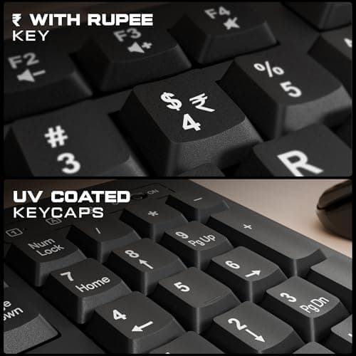 Zebronics Wireless Keyboard, 2.4GHz, 104 Keys with 12 Multimedia Keys, UV-Coated Keycaps, Retractable Stand, On/Off Switch, Power Saving Mode, Plug & Play (Companion 116-K) 5