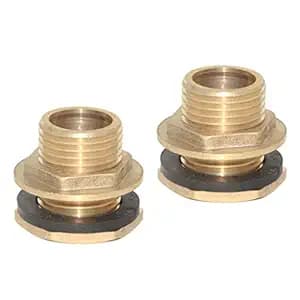 2 DN15 Brass Water Tank Hose Water Tube Pipe Connector Adapter Tap Fittings