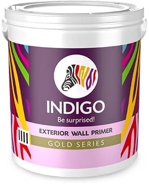 Indigo Exterior Wall Primer Gold Series | Durable Primer| Exterior Paint | 4 Liter | White