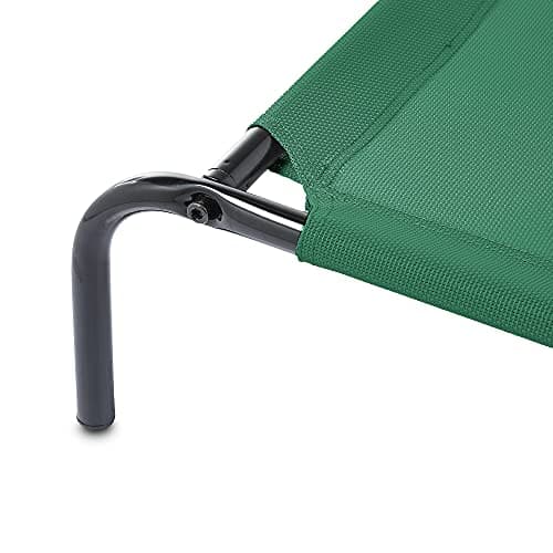 amazon basics Large Elevated Cooling Mesh Fabric Pet Dog Cot Bed - 51 X 31 X 8 Inches, Green 4
