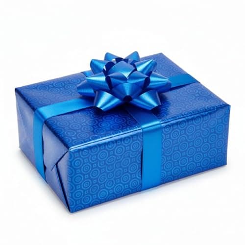 AMAZBIRD Wrapping Paper Roll - Elegant Solid Color Gift Wrap, Large Roll with Multiple Colors Available, Suitable for Christmas, Birthdays, Weddings, Baby Showers, Bridal Showers (Blue, 5)