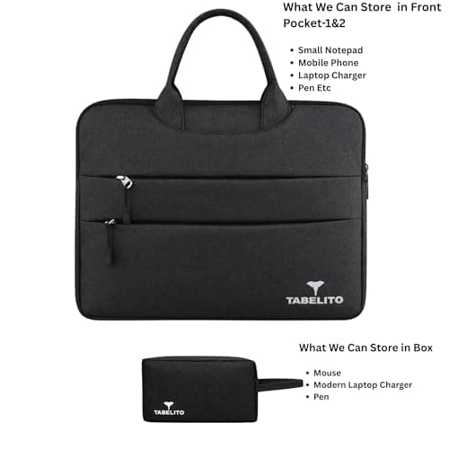 Tabelito Basic 14 Inch Laptop Bag Sleeve Cover with Box for 14-inch laptops HP/Dell/Accer/Apple/Asus/Lenovo/Ultrabook/Razer Etc.Black 14 INCH 3