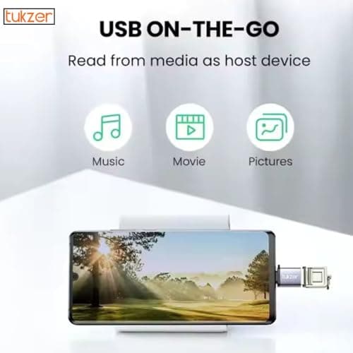 Tukzer High-Speed USB C to USB A Female OTG Adapter: Thunderbolt 3/Type-C to USB 3.0 Adapter for Fast Data Transfer, Compatible with Laptop, MacBook, Smartphone, Tablet, and All Type C Enabled Devices 5