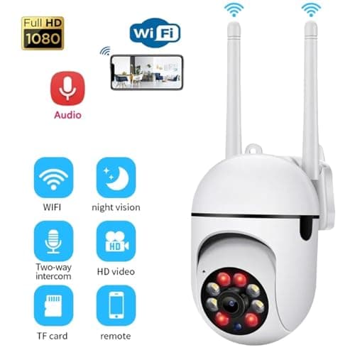 Guard Well 4MP WiFi PTZ Security Camera for Home Outdoor | Dual Antenna | 360° Pan Tilt | Night Vision | Two-Way Audio | Motion Detection | Wireless CCTV Camera with Mobile App V380 Pro (Mini Dome) 2