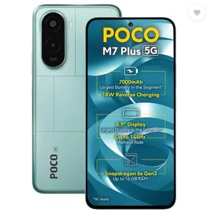 POCO M7 Plus 5G, Aqua Blue (6GB, 128GB)