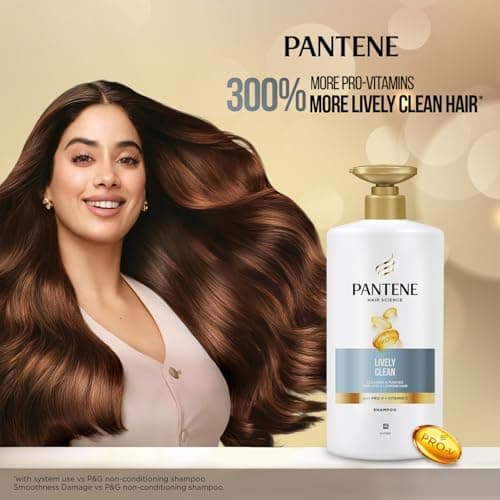 Pantene Hair Science Lively Clean Shampoo 650ml,with Pro-Vitamins & Vitamin C, Cleanse and Purify for lively looking hair,for all hair types, shampoo for women & men, clear shampoo for oily hair 3