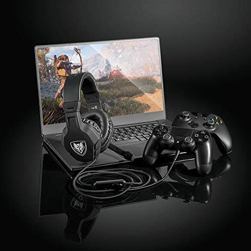 NUBWO U3 3.5mm Gaming Headset for PC, PS4, Laptop, Xbox One, Mac, iPad, Nintendo Switch Games, Computer Game Gamer Over Ear Flexible Microphone Volume Control with Mic - Black 4