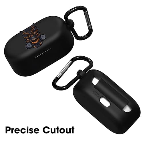 Latali New Silicone Case Compatible with Oneplus Nord Buds 2r Protective Soft Silicone 360° Full Protection Dust-Proof Shockproof Case Cover with Hook (Cover Only) (Black-Panther) 3