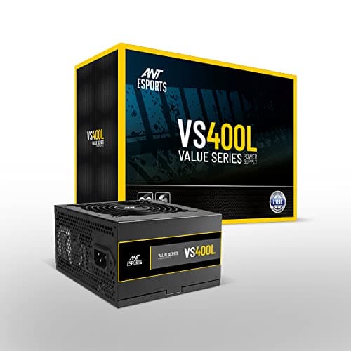 Ant esports Combo Elite 1100 Mid-Tower Computer Case/Gaming Cabinet - Black with Ant Esports VS400L NonModular High Efficiency Gaming Power Supply/PSU with Continuous Power and 120mm 5