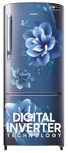 Samsung 183 L, 4 Star, Digital Inverter, Direct-Cool Single Door Refrigerator (RR20C1724CU/HL, Camellia Blue)