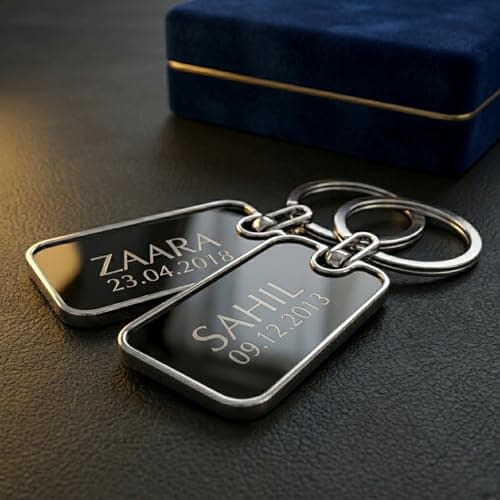 ClassyPik Personalized Name Keychain | Custom Laser Engraved Stainless Steel | Birthday Gift for Men Women | Corporate Return Gift India | Bulk Orders Welcome 4